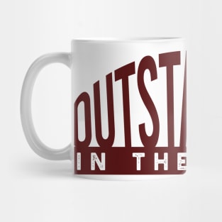 Funny Baseball Pun Outstanding in the Field Mug